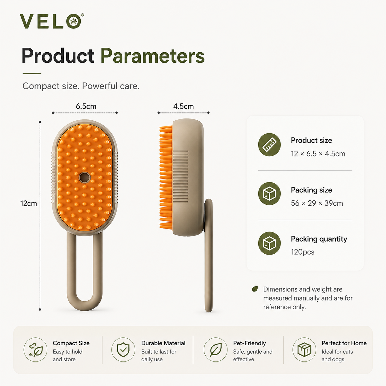VELO™ 3-in-1 Steam Grooming Brush