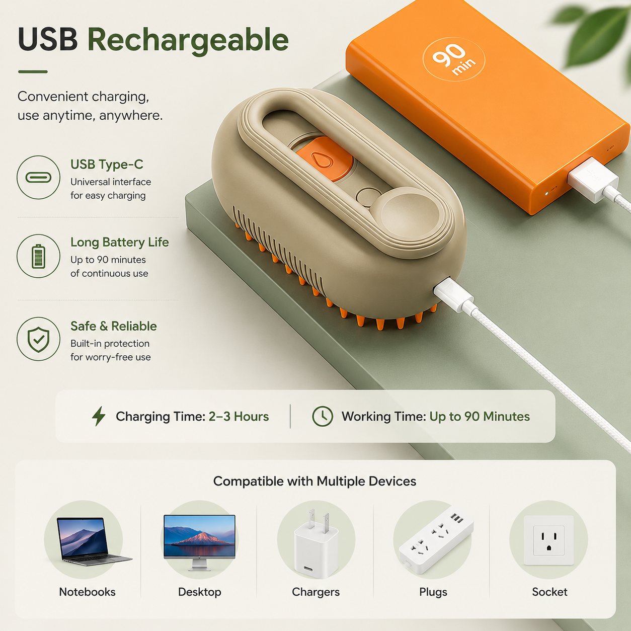VELO™ 3-in-1 Steam Grooming Brush