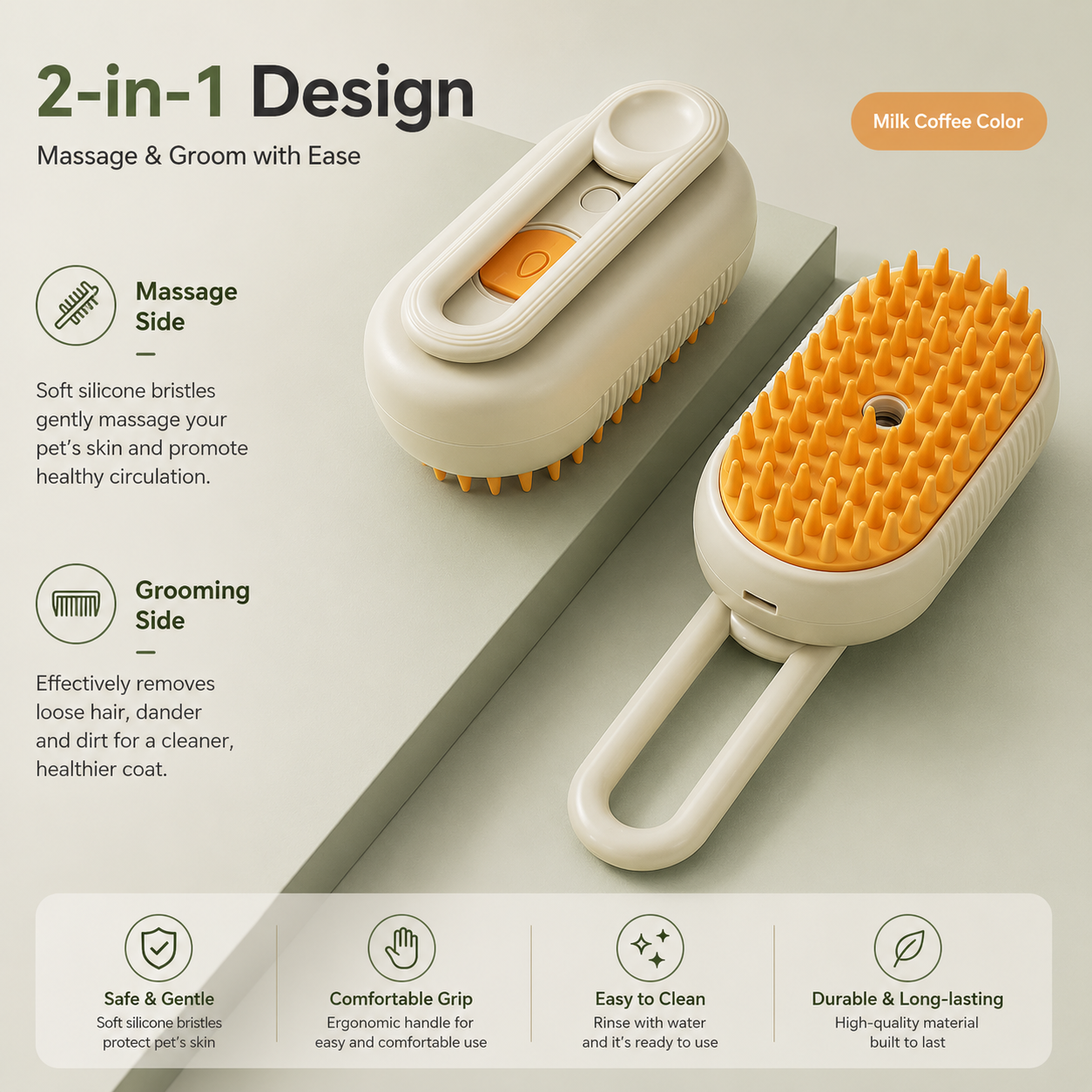VELO™ 3-in-1 Steam Grooming Brush