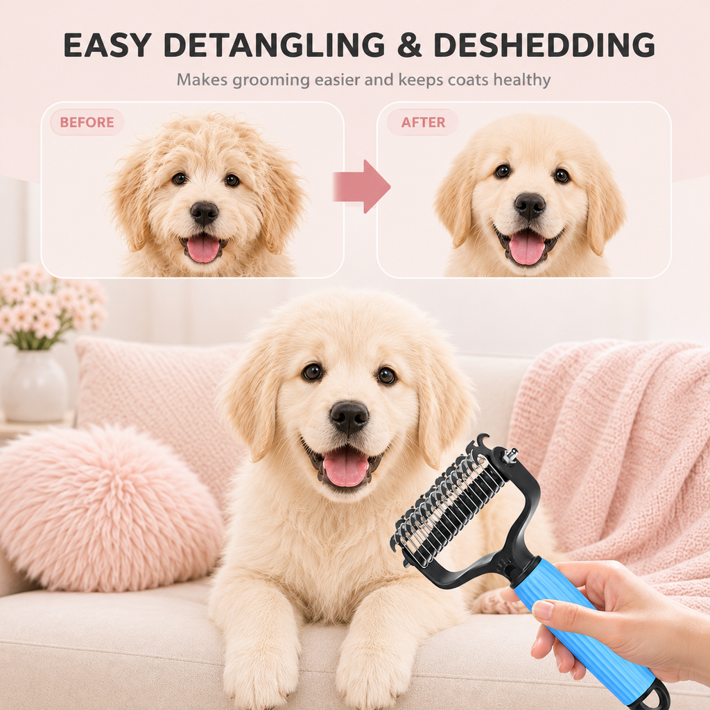 Double-Sided Dematting & Deshedding Rake