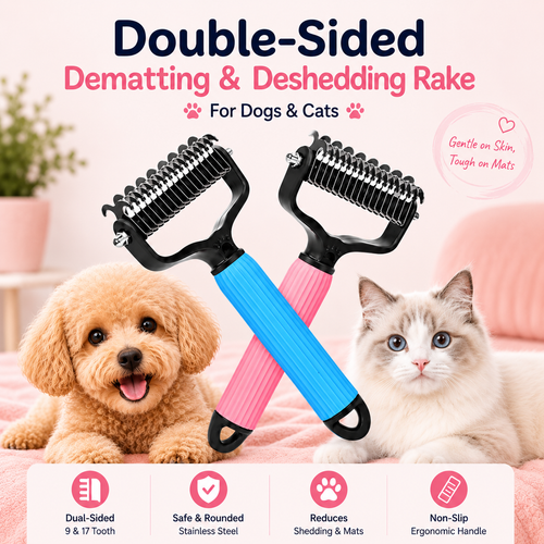 Double-Sided Dematting & Deshedding Rake